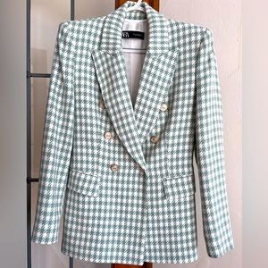 ZARA Double-breasted woven blazer SIZE M